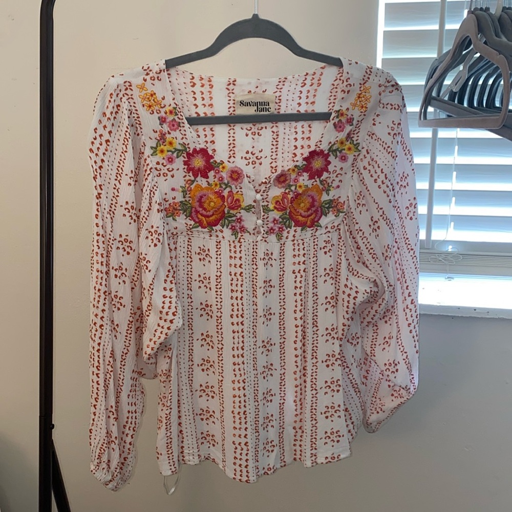 Savanna Jane Embroidered Blouse